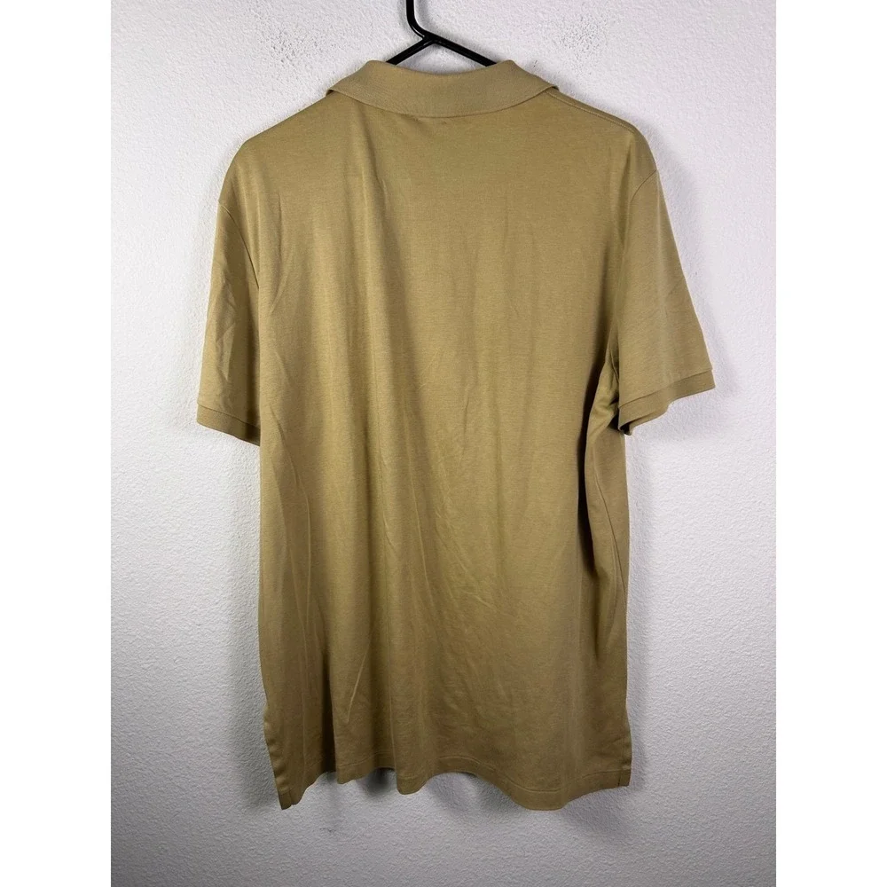 Polo Ralph Lauren Mens Pima Soft Touch Polo Shirt Tan Khaki Large Short Sleeve